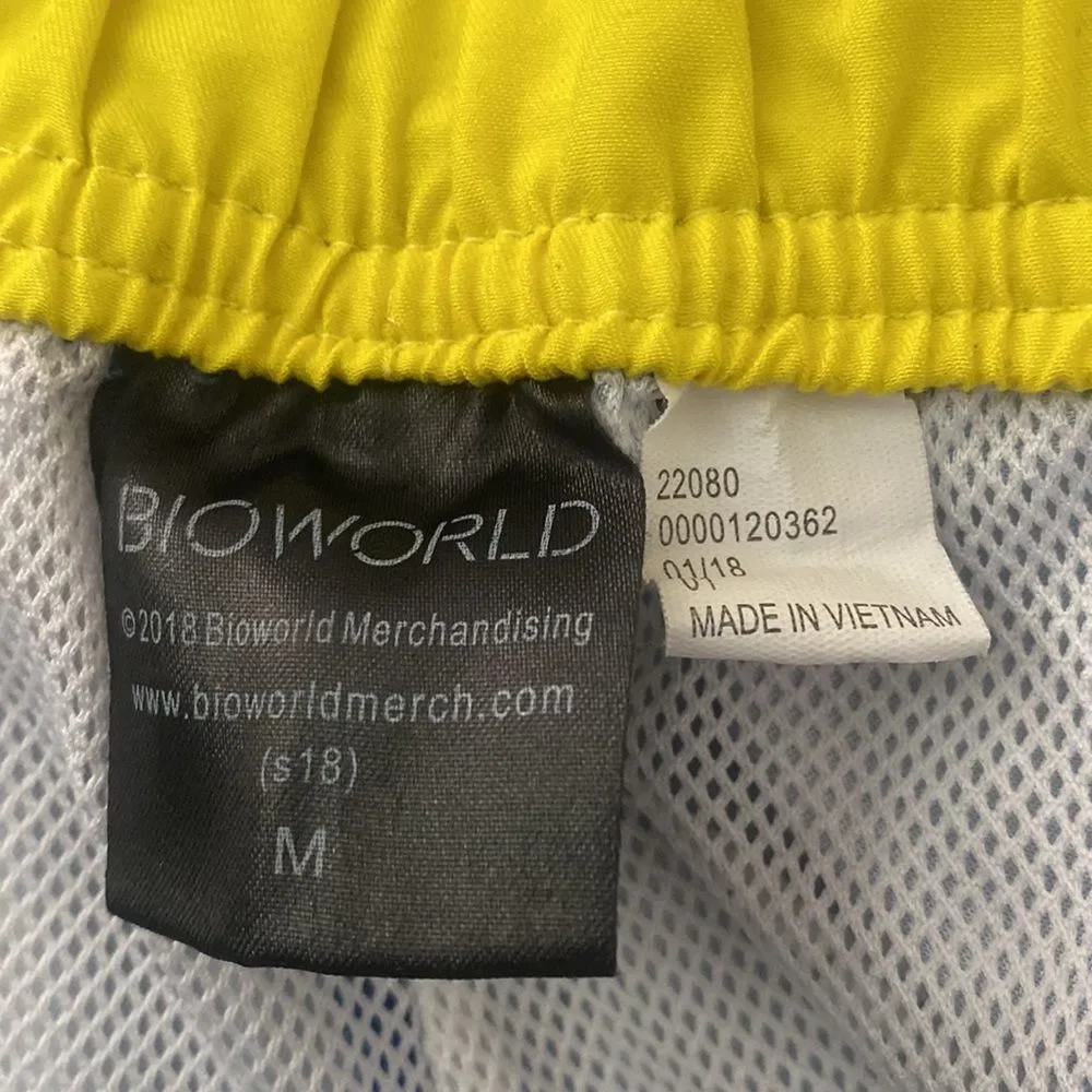 Bioworld Cat Pineapple Drink Swim Trunks Sz M